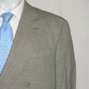 Ermenegildo Zegna Sartoria Gray Solid Woven Vintage Blazer 44R